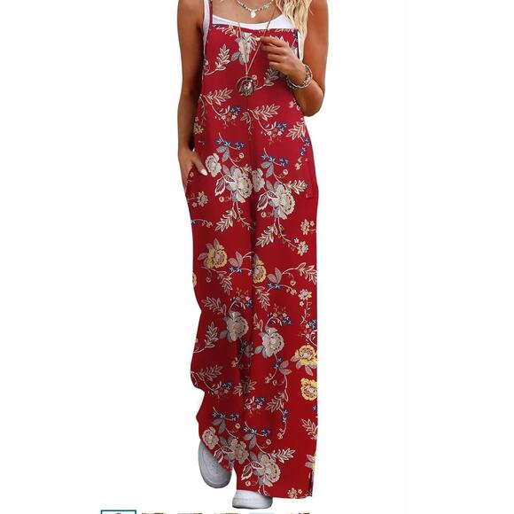 Sleeveless Jumpsuit Wide Leg with Pockets size XL - Picture 2 of 6